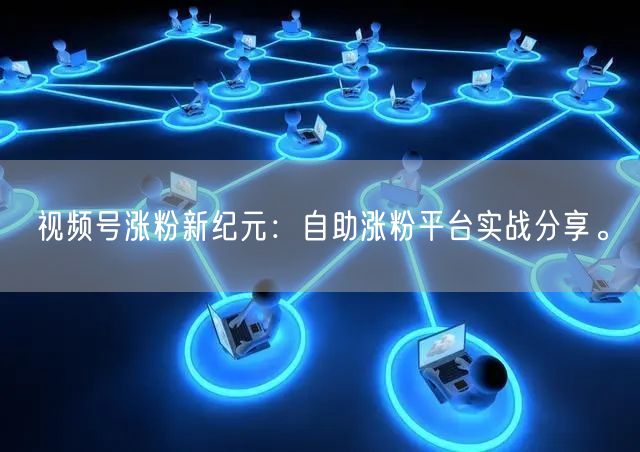 视频号涨粉新纪元：自助涨粉平台实战分享。