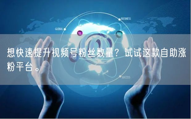 想快速提升视频号粉丝数量？试试这款自助涨粉平台。