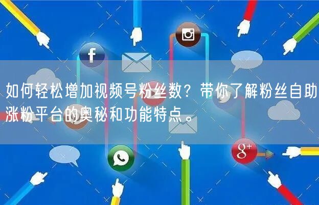 如何轻松增加视频号粉丝数？带你了解粉丝自