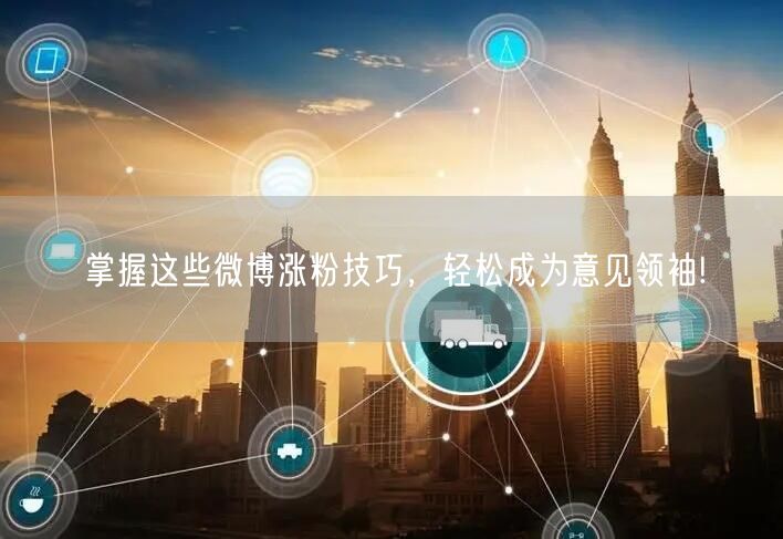 掌握这些微博涨粉技巧，轻松成为意见领袖!