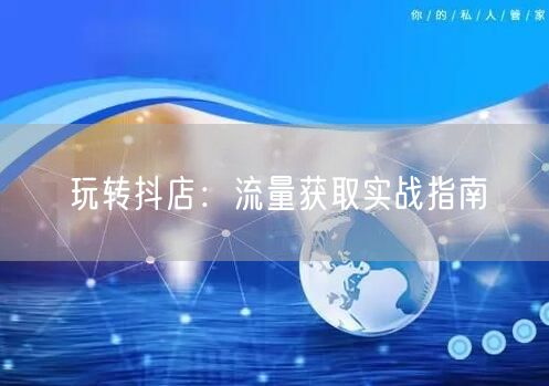 玩转抖店：流量获取实战指南