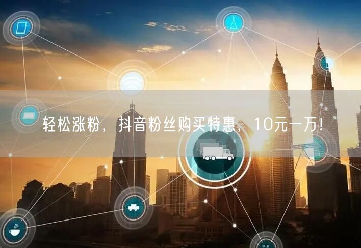 轻松涨粉，抖音粉丝购买特惠，10元一万！