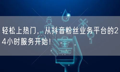 轻松上热门，从抖音粉丝业务平台的24小时
