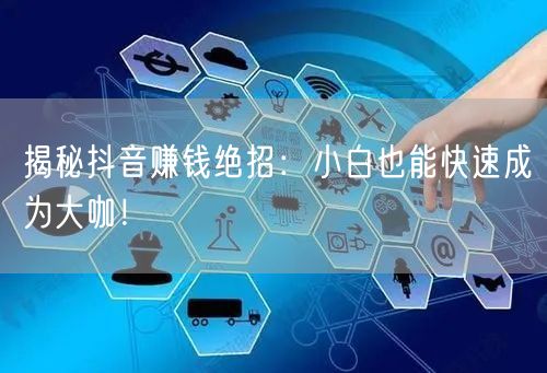 揭秘抖音赚钱绝招：小白也能快速成为大咖！