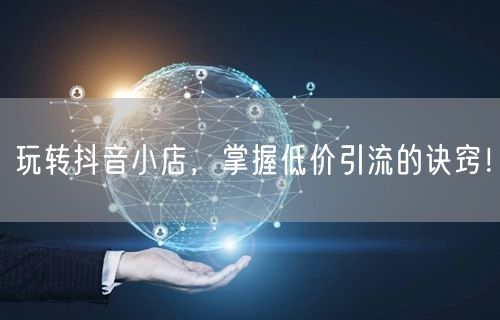 玩转抖音小店，掌握低价引流的诀窍！