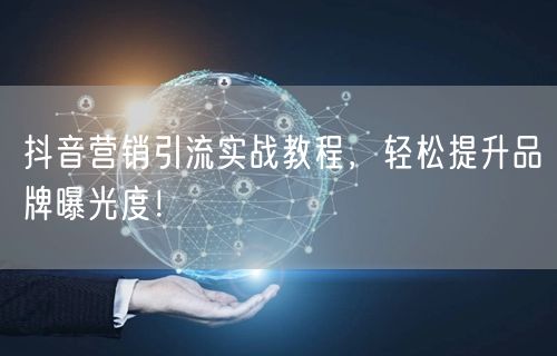 抖音营销引流实战教程，轻松提升品牌曝光度