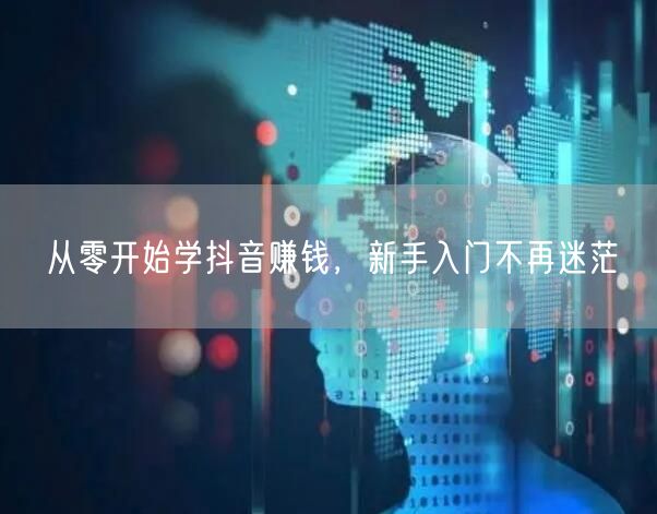 从零开始学抖音赚钱，新手入门不再迷茫