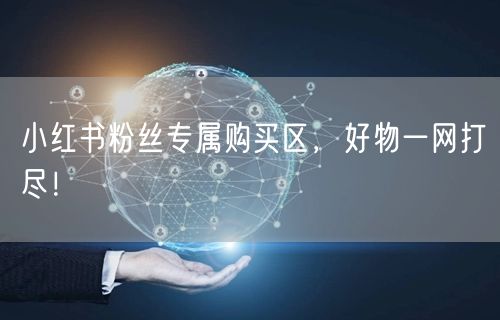 小红书粉丝专属购买区，好物一网打尽！