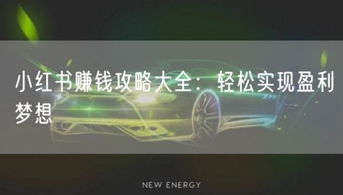 小红书赚钱攻略大全：轻松实现盈利梦想