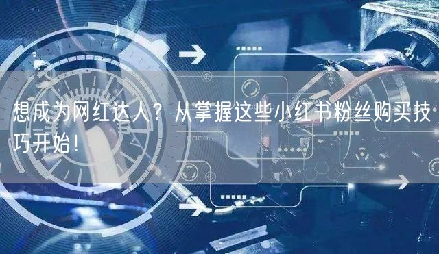 想成为网红达人？从掌握这些小红书粉丝购买技巧开始！