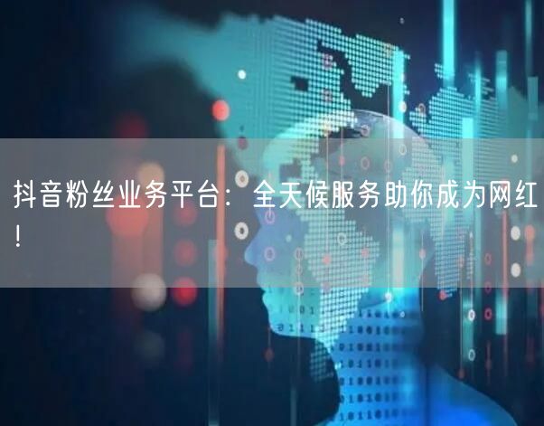 抖音粉丝业务平台：全天候服务助你成为网红！