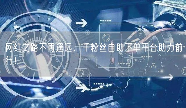 网红之路不再遥远，千粉丝自助下单平台助力